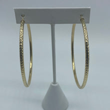 Load image into Gallery viewer, X-Large 10K Gold Diamond Cut Hoop Earrings
