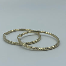Load image into Gallery viewer, 2&quot; 10K Gold Diamond Cut Hoop Earrings
