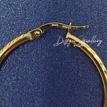 Load image into Gallery viewer, 10K Gold Diamond Cut Hoops
