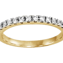 Load image into Gallery viewer, 14K Gold 2mm Diamond Half Eternity Band
