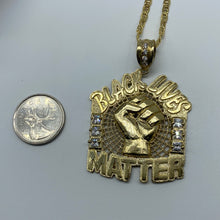 Load image into Gallery viewer, Copy of 10K Gold CZ BLM Chain Set
