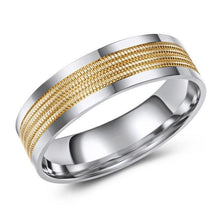 Load image into Gallery viewer, 10K White and Yellow Gold Wedding Band
