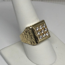 Load image into Gallery viewer, 10K Gold Cubic Zirconia Nugget Ring
