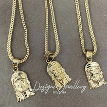 Load image into Gallery viewer, 10K Gold Micro Jesus Chain Set
