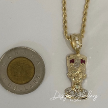 Load image into Gallery viewer, 10K Gold Nefertiti Chain Set
