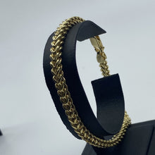 Load image into Gallery viewer, Mens 10K gold 4.2 mm Franco bracelet
