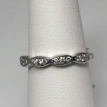 Load image into Gallery viewer, 14K White Gold Diamond Stackable Band Ring
