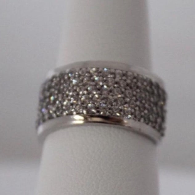 Gold Micro Set Cubic Zirconia Band Ring