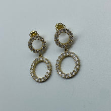 Load image into Gallery viewer, 10K Yellow Gold Stud Halo Earrings
