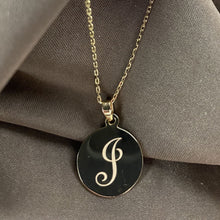 Load image into Gallery viewer, 10K Gold Personalized Initial Mini Disc Necklace
