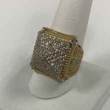 Load image into Gallery viewer, 10K Gold Two Tone Greek Inspired Pyramid Ring

