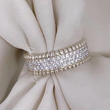 Load image into Gallery viewer, Gold and Diamond Beaded Band Ring
