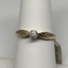 Load image into Gallery viewer, 10K Yellow Gold Diamond Solitaire Ring

