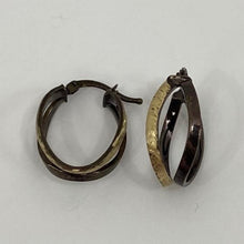 Load image into Gallery viewer, 10K Chocolate Gold Oval Hoop Earrings
