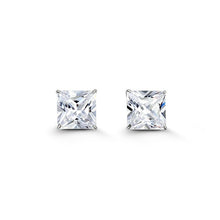 Load image into Gallery viewer, Special Edition 14K Gold 7 mm Square CZ Stud Earrings
