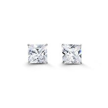Load image into Gallery viewer, Special Edition 14K Gold 7 mm Square CZ Stud Earrings
