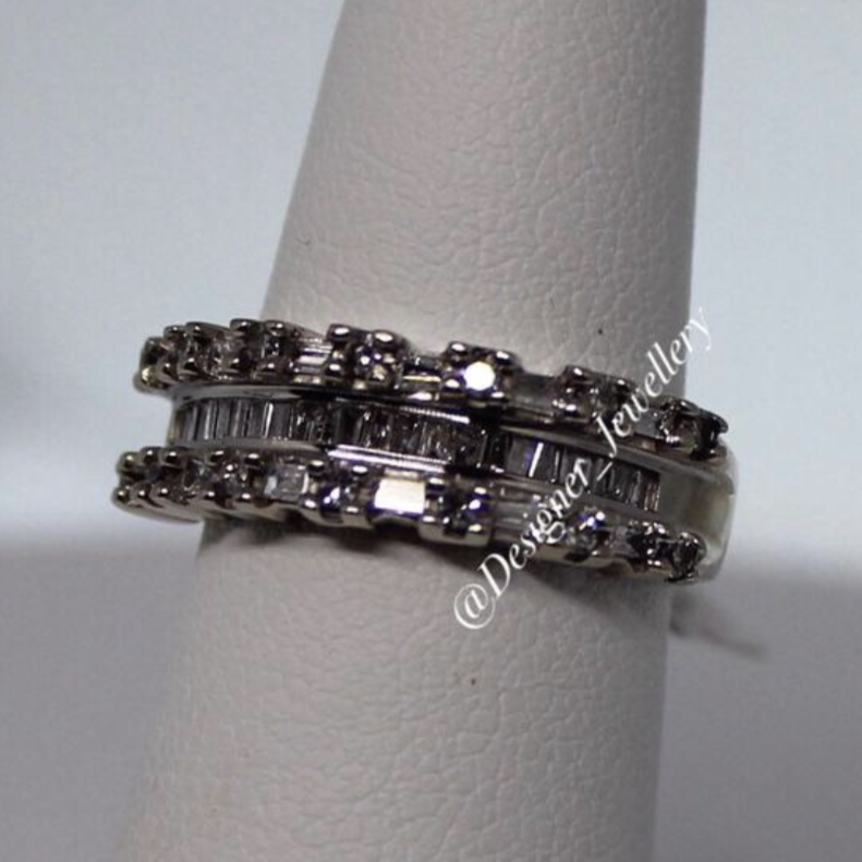 10K White Gold Diamond Band