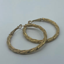 Load image into Gallery viewer, 10K Gold Twisted Hoop Earrings
