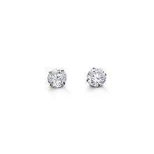 Load image into Gallery viewer, Special Edition 14K Gold 5 mm Round CZ Stud Earrings
