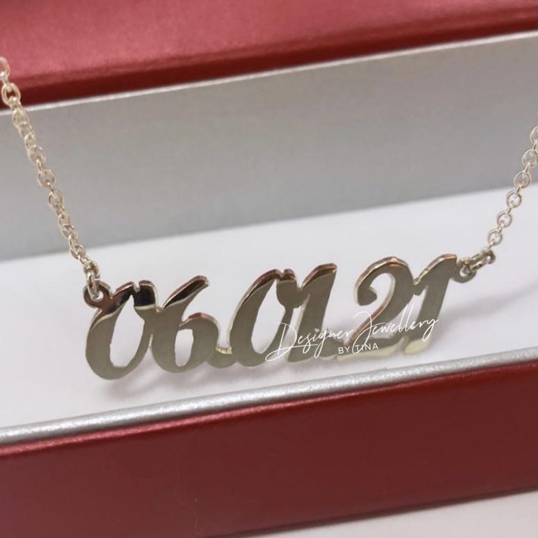 High Polish Personalized Birthday Necklace