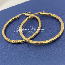 Load image into Gallery viewer, 10K Gold Diamond Cut Hoops
