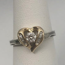 Load image into Gallery viewer, 14K Diamond Heart Ring
