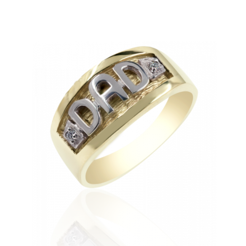 10K Gold Band Style DAD Ring