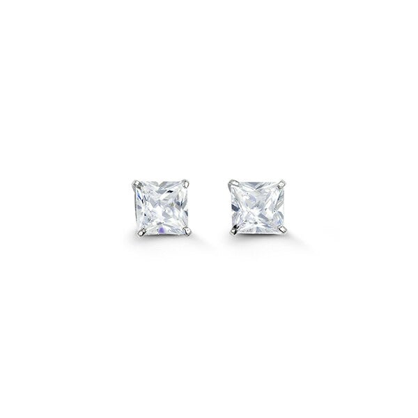 Special Edition 14K Gold 5 mm Square CZ Stud Earrings
