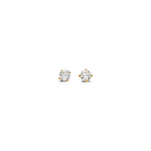 Load image into Gallery viewer, Special Edition 14K Gold 3 mm Round CZ Stud Earrings
