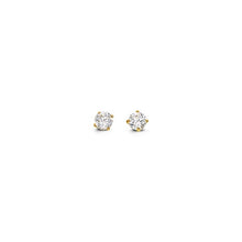 Load image into Gallery viewer, Special Edition 14K Gold 3 mm Round CZ Stud Earrings
