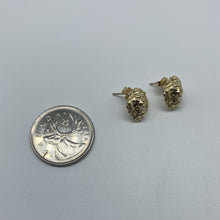 Load image into Gallery viewer, 10K Lion Cubic Zirconia Stud Earrings

