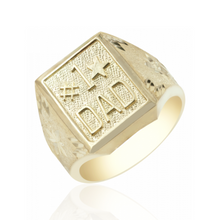 Load image into Gallery viewer, 10K Gold Diamond Cut DAD Signet Ring
