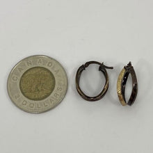 Load image into Gallery viewer, 10K Chocolate Gold Oval Hoop Earrings
