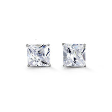 Load image into Gallery viewer, Special Edition 14K Gold 8 mm Square CZ Stud Earrings
