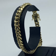 Load image into Gallery viewer, Mens 10K Gold 6.2 mm Miami Cuban Link Bracelet
