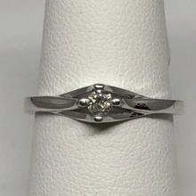 Load image into Gallery viewer, 10K White Gold Single Diamond Ring
