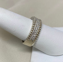 Load image into Gallery viewer, Gold and Diamond Beaded Band Ring
