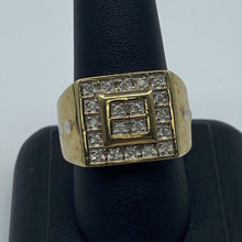 Load image into Gallery viewer, Mens 10K Diamond Signet Ring
