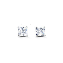 Load image into Gallery viewer, Special Edition 14K Gold 6 mm Square CZ Stud Earrings
