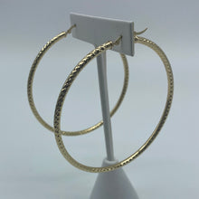 Load image into Gallery viewer, X-Large 10K Gold Diamond Cut Hoop Earrings
