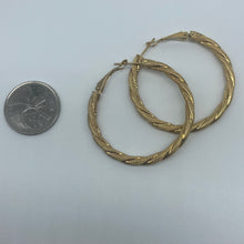 Load image into Gallery viewer, 10K Gold Twisted Hoop Earrings
