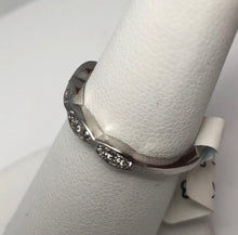 Load image into Gallery viewer, 14K White Gold Diamond Stackable Band Ring
