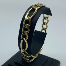 Load image into Gallery viewer, Mens 10K figaro link bracelet
