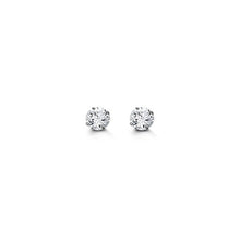 Load image into Gallery viewer, Special Edition 14K Gold 4 mm Round CZ Stud Earrings
