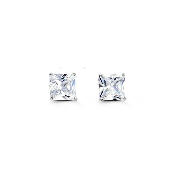 Special Edition 14K Gold 6 mm Square CZ Stud Earrings