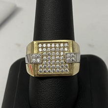 Load image into Gallery viewer, 10K Gold Cubic Zirconia Signet Ring
