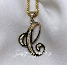 Load image into Gallery viewer, 10K Gold Diamond Initial Necklace
