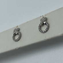 Load image into Gallery viewer, 10K XO Cubic Zirconia Stud Earrings
