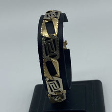 Load image into Gallery viewer, Mens 10K Two Tone Gold Fancy Link Bracelet
