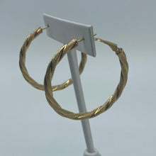 Load image into Gallery viewer, 10K Gold Twisted Hoop Earrings
